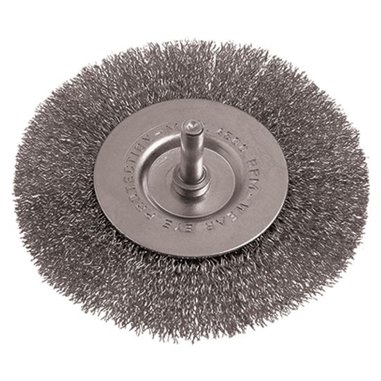 Wire Wheel Brush 100mm 6mm Shaft Stainless Steel